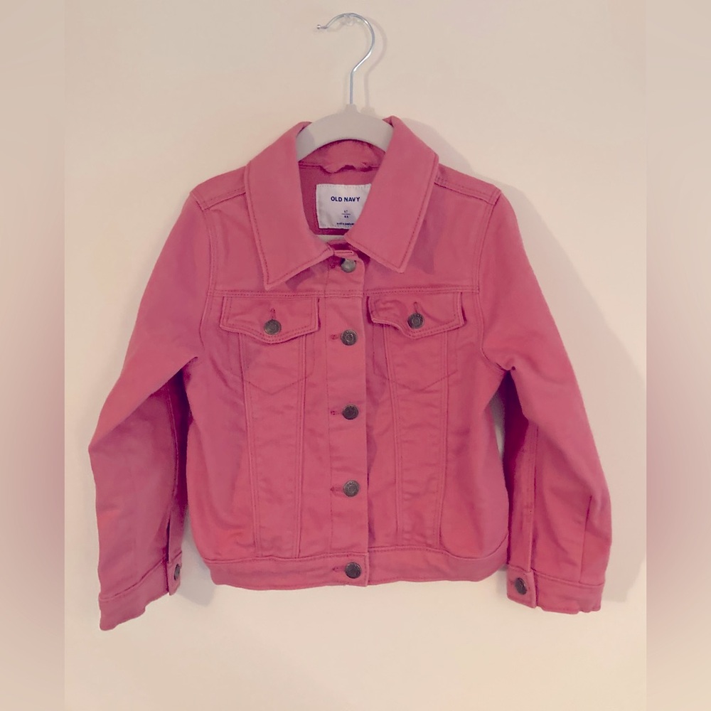 Old Navy Kids Dusty Rose Pink Jean Jacket Pink Denim Coat Size 4T